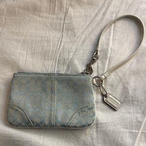 Coach Light Blue Wristlet